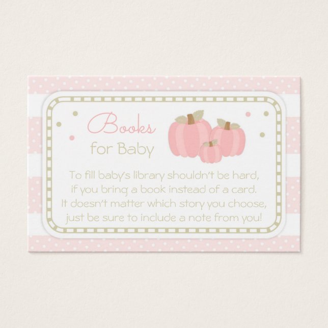 Pink Pumpkin Baby Showcard Buchungsanfrage (Vorderseite)