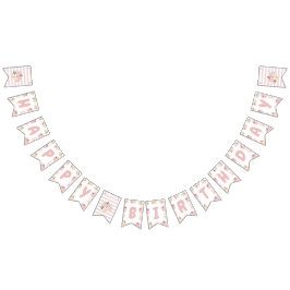 Pink Pumpkin Birthday Party Banner