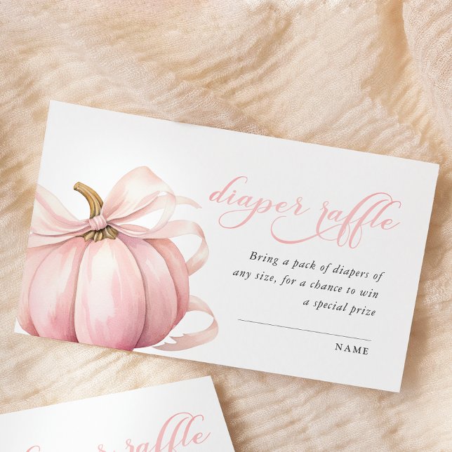 Pink Pumpkin Bow Kinderdusche Windelwanne Windelwa Begleitkarte (Von Creator hochgeladen)