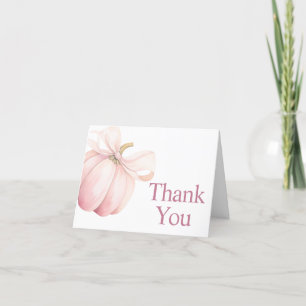 Pink Pumpkin Coquette Babydusche Dankeskarte