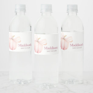 Pink Pumpkin Coquette Babydusche Wasserflaschenetikett