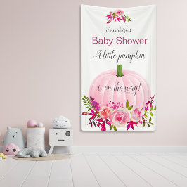 Pink Pumpkin Custom Baby Dusche Banner
