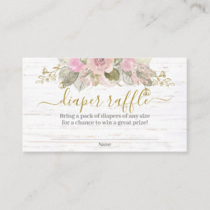 Pink Pumpkin Diaper Raffellenkarte Begleitkarte