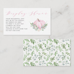 Pink Pumpkin Fall Babydusche Begleitkarte