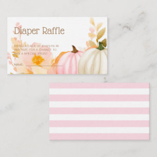 Pink Pumpkin Fall Babydusche Windelwanne Begleitkarte