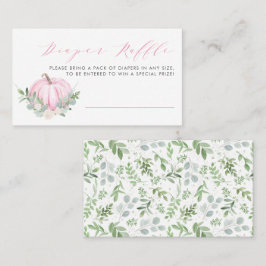 Pink Pumpkin Fall Babydusche Windelwaschkarte Platzkarte