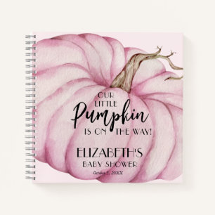 Pink Pumpkin Girl Baby Showbook Notizbuch