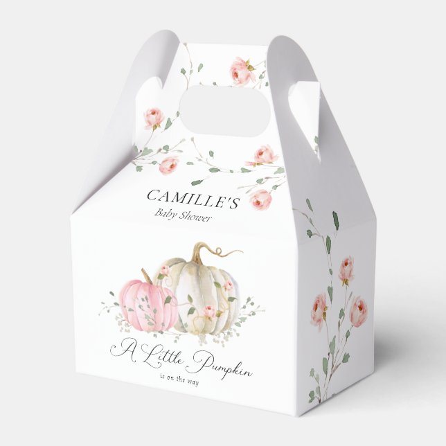 Pink Pumpkin Girl Baby Showbox Geschenkschachtel (Vorderseite)