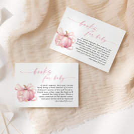 Pink Pumpkin Girl Babydusche Buchanfrage Begleitkarte