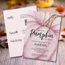 Pink Pumpkin Girl Babydusche