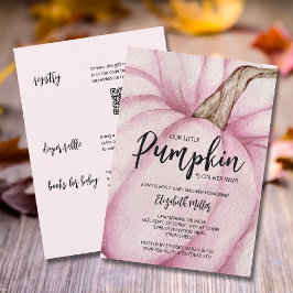 Pink Pumpkin Girl Babydusche Einladung