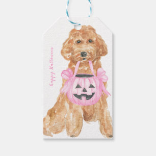 Pink Pumpkin Halloween Hund Geschenkanhänger