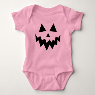 Pink Pumpkin Halloween-Kürbislaterne Baby Strampler