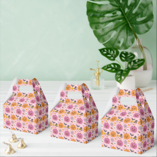 Pink Pumpkin Halloween Pattern Gefälligkasten Geschenkschachtel