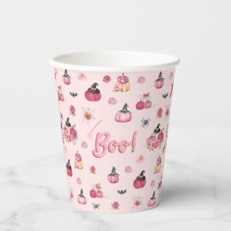 Pink Pumpkin Paper Cup Pappbecher