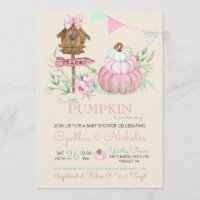 Pink Pumpkin Patch Birdhouse Girl Baby Dusche