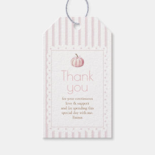 Pink Pumpkin Rectangle Gevor Tag Geschenkanhänger