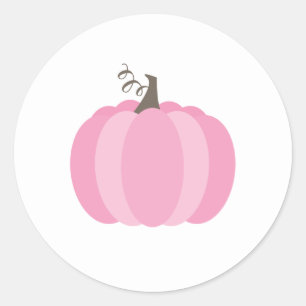 Pink Pumpkin Runder Aufkleber