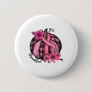 Pink Pumpkin Sonnenblumen Brustkrebs Bewusstsein G Button