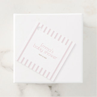 Pink Pumpkin Square Gefallen Tag Geschenkanhänger