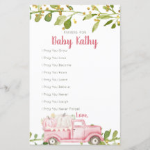 Pink Pumpkin Truck Liebe Gebete für Babysignatur