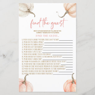 Pink Pumpkins Fall Finden Sie das Baby Duschspiel