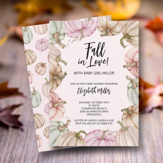 Pink Pumpkins Kinderdusche Einladung (Von Creator hochgeladen)