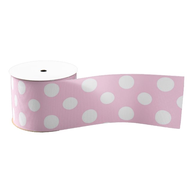 Pink Punkt Girly Modern Niedlich Ripsband (Spule)