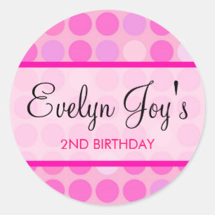 Pink Punkt Stickers / Gefälligkeitstags