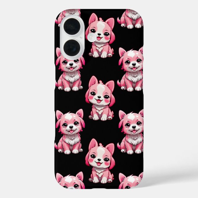 Pink Puppy Dodge Design - Schwarz Case-Mate iPhone Hülle (Rückseite)