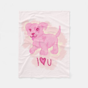 Pink Puppy Fleecedecke