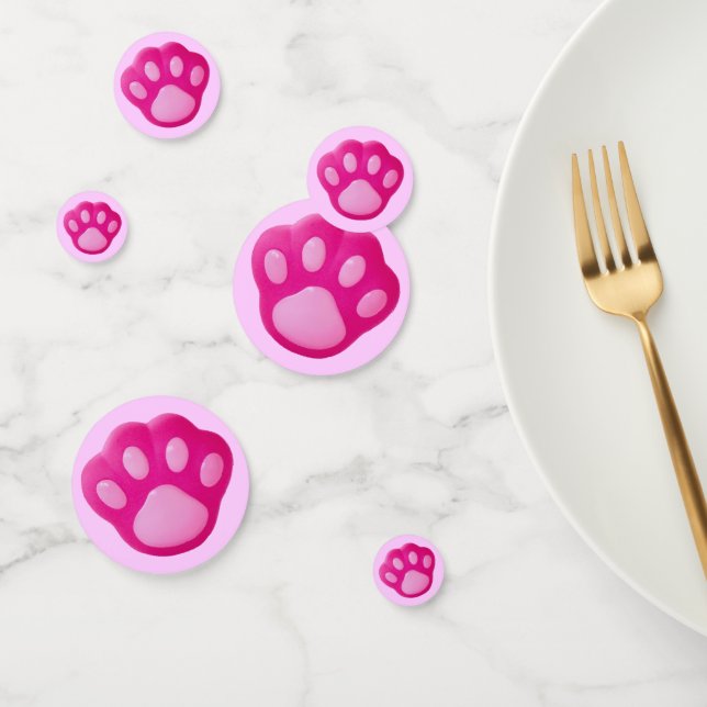 Pink Puppy Paw Konfetti (Gruppe)