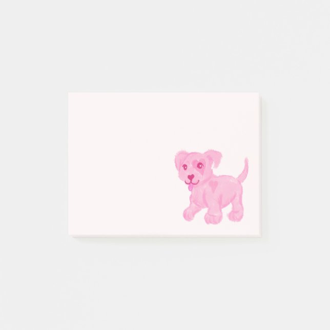 Pink Puppy Post-it Klebezettel (Vorderseite)
