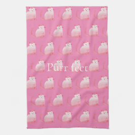 Pink Purffect Cat Geschirrtuch