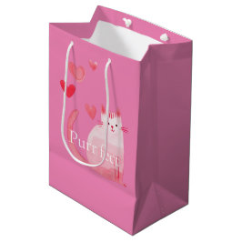 Pink Purffect Cat Mittlere Geschenktüte