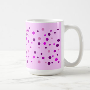 Pink Purpke und Violet Polka Dots Light Pink Tasse