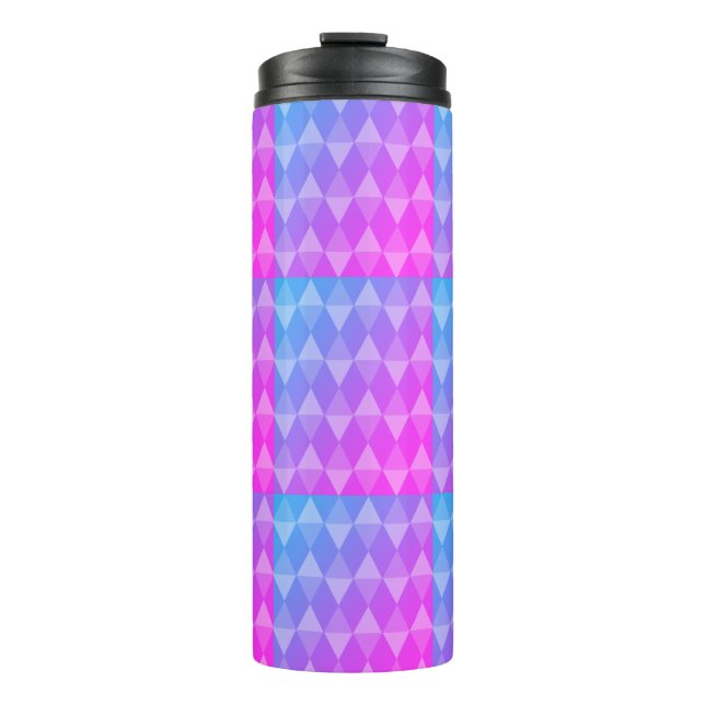 Pink, Purple, Blue Diamond Pattern Thermosbecher (Vorderseite)