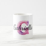 Pink Purple Cozy G Name Kaffeetasse<br><div class="desc">Pink Purple Cozy G Name (change to names that start with letter G) print</div>
