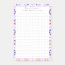 Pink Purple Dot Grid Garden Layoutplaner Post-it Klebezettel