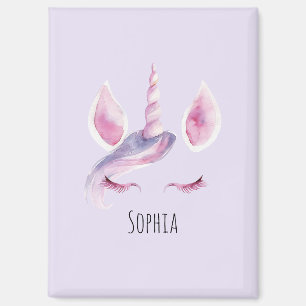 Pink Purple Einhorn Geburtstag Magnet