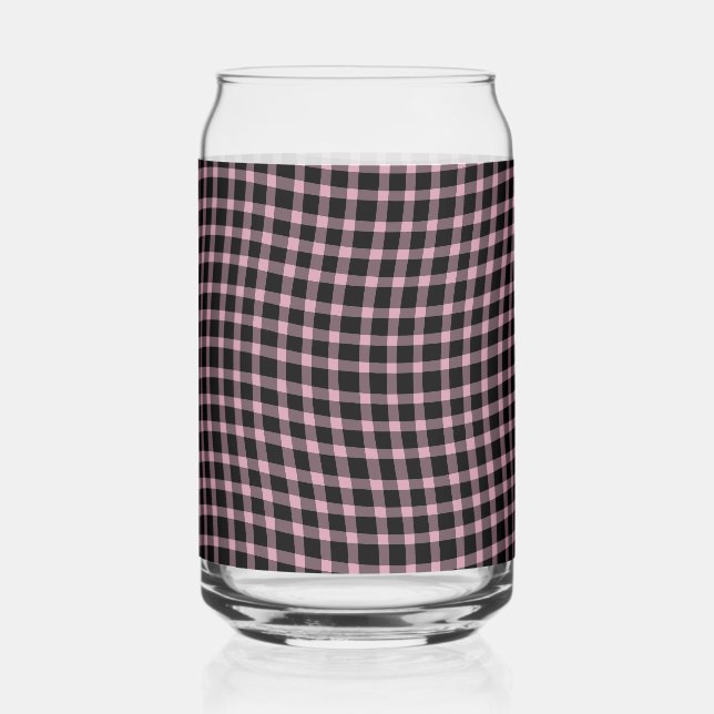 Pink Purple Plaid Checker Seamless Pattern Dosenglas (Vorderseite)