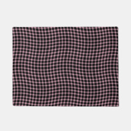Pink Purple Plaid Checker Seamless Pattern Fußmatte