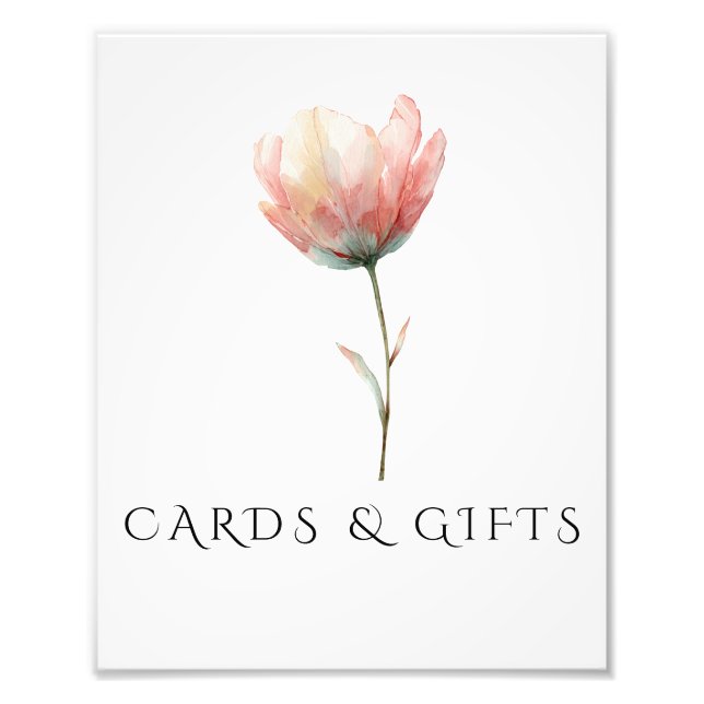 Pink Purple Tulip Elegant Cards & Gifts Sign Fotodruck (Vorne)
