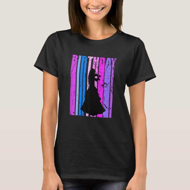 Pink Purple Violin Girl Violinist Girls Musical Or T-Shirt (Vorderseite)