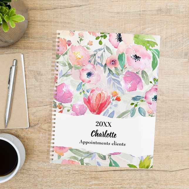 Pink purple watercolored flowers 2026 planer (Von Creator hochgeladen)