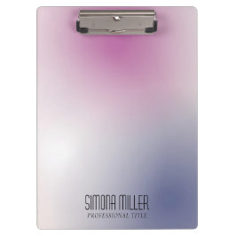 Pink Purple White Minimalist Aesthetic Gradient Klemmbrett
