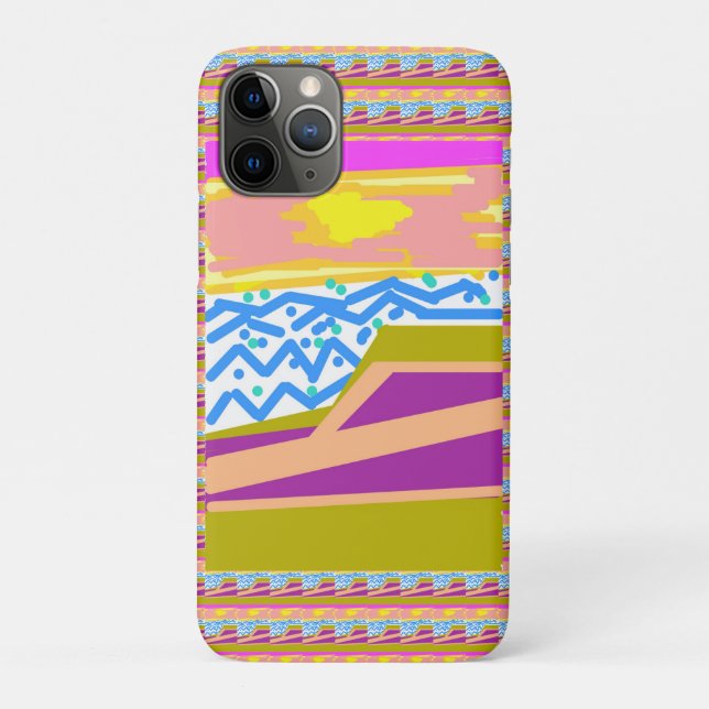 Pink Purple Yellow Sunset Yacht Case-Mate iPhone Hülle (Rückseite)