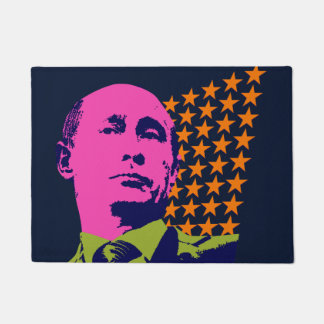 Pink Putin Pop Kunstportrait Fußmatte