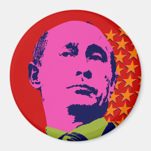 Pink Putin Pop Kunstportrait Magnet