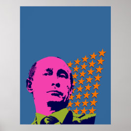 Pink Putin Pop Kunstportrait Poster